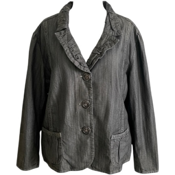 NWOT Catherines Liz & Me Jacket, Dark wash, Denim, Plus Sz 4x, 30W, 32W - Picture 1 of 11